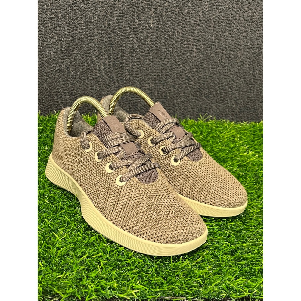 Allbirds Tree Runners Womens Taupe Brown Mesh Lace Up Sneakers Walking Shoes